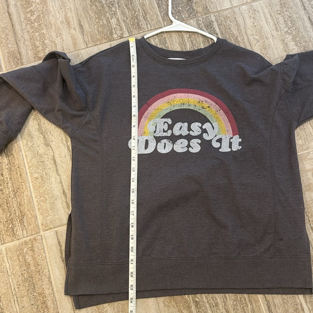 Wildfox Heather Gray "Easy Does It" Statement Swe… - image 7